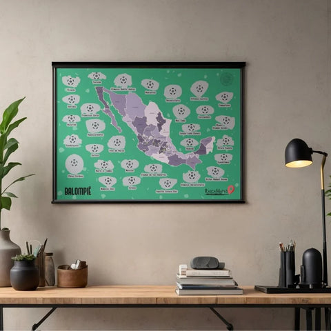 Rasca Mapa de los Estadios de México por Balompié